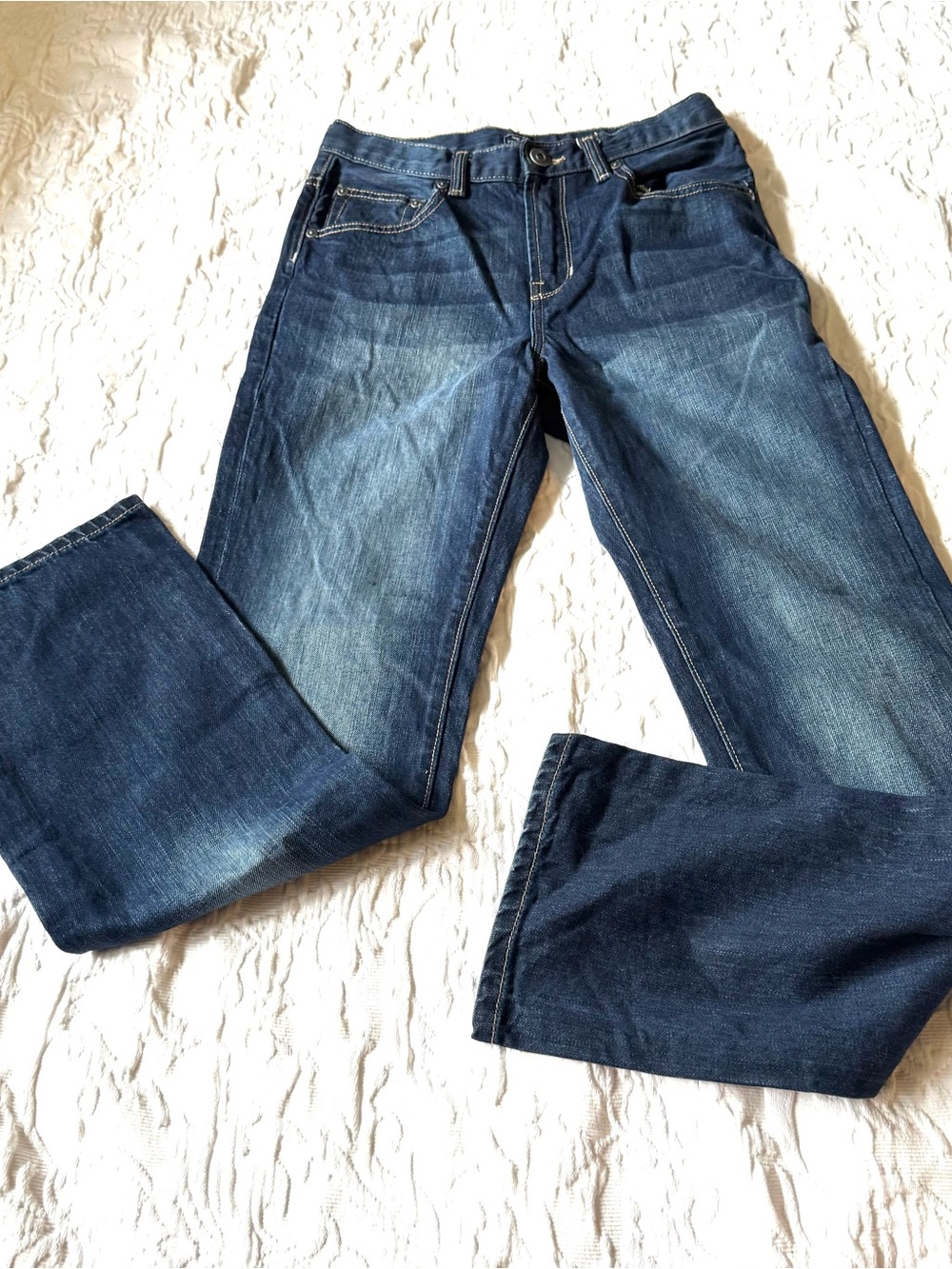 GAP Kids Indigo Fade Slim Straight Fit-Jeans Adjustable waist
